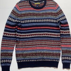 Prince & Fox Men’s Sweater Size Medium Blue Red, Ugly Christmas Sweater